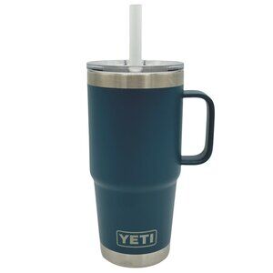 LASER ENGRAVED PERSONALIZATION YETI 25oz. STRAW LID TUMBLER IN AGAVE TEAL